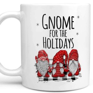 Gnome for the Holidays Christmas Coffee Mug, Christmas Coffee Cup with Gnomes