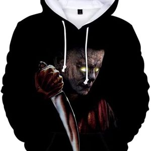 New Michael Myers Hoodie Hot Movie Halloween Cosplay Costume 3D Printed Pullover Sweatshirt
