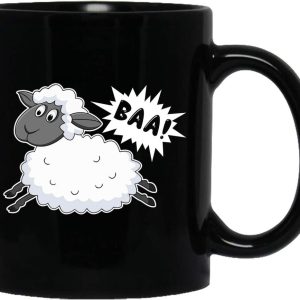 New Sheep Ceramic Mug - Baa Baaa Sheep Teacup, Black Coffee Mug