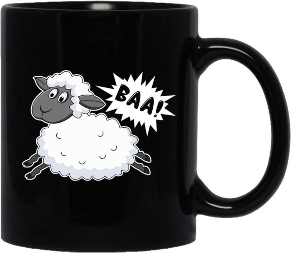 New Sheep Ceramic Mug – Baa Baaa Sheep Teacup, Black Coffee Mug