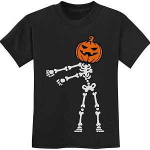 New Skeleton Floss Dance Jack O’ Lantern Pumpkin Halloween Youth Kids T-Shirt