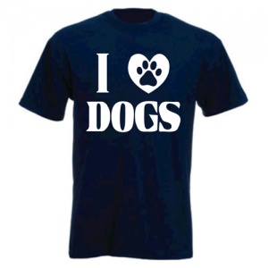 Unisex Slogan T-Shirt – I Love Dogs