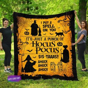 3 Witches From Hocus Pocus Halloween Blanket