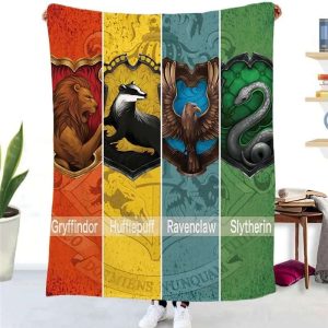 4 Houses Of Hogwarts Represent Harry Potter Blanket
