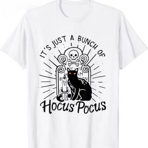 Black Cat Hocus Pocus Witch T-shirt
