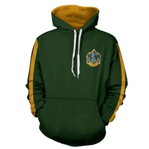 Green Slytherin House Harry Potter Movie 3D Hoodie