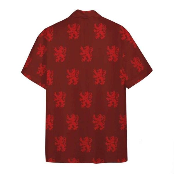 Gryffindor Emblem Multiple Logos Harry Potter Red Hawaiian Shirt