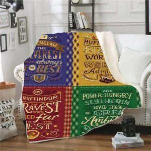 Harry Potter Four Houses In Hogwarts Blanket