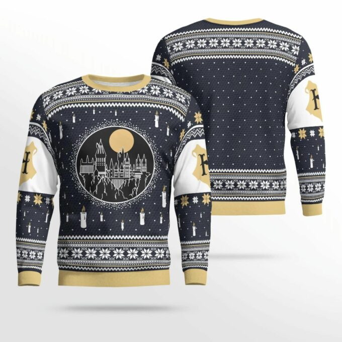 Harry Potter Hogwarts Castle Ugly Christmas Sweater 1 1