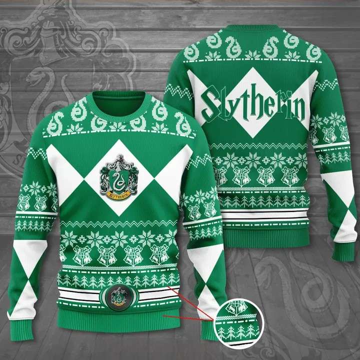 Harry Potter Slytherin House Christmas Ugly Sweater 1