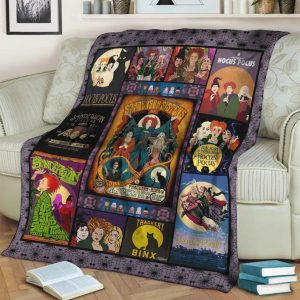Hocus Pocus 3 Witches Sanderson Sisters Vintage Blanket