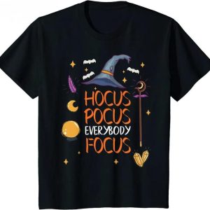 Hocus Pocus Everybody Focus Funny Teacher Halloween T-shirt