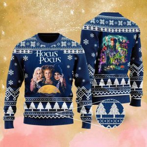 Hocus Pocus Movies Sanderson Sisters Witch Magic Ugly Sweater