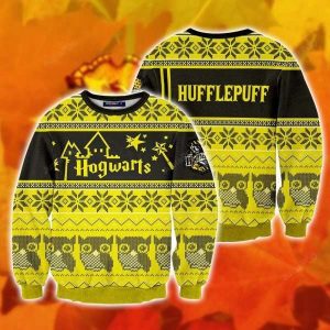 Hogwarts Hufflepuff Owl Harry Potter Ugly Sweater