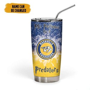 NHL Nashville Predators Deathly Hallows Logo Tumbler, Personalized Harry Potter Gifts