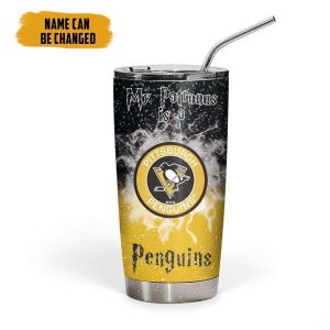 NHL Pittsburgh Penguins Deathly Hallows Logo Tumbler Personalized Harry Potter Gifts 2