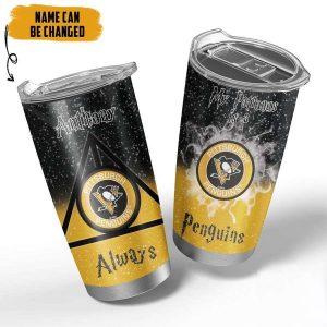 NHL Pittsburgh Penguins Deathly Hallows Logo Tumbler Personalized Harry Potter Gifts 3