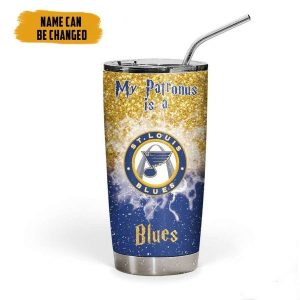 NHL St Louis Blues Deathly Hallows Logo Tumbler Personalized Harry Potter Gifts 2