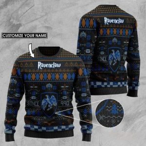 Personalized Harry Potter Ravenclaw Ugly Sweater