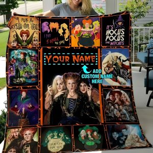 Personalized It’s Hocus Pocus Time Witches Halloween Sanderson Sisters Blanket
