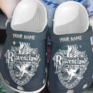 Personalized Ravenclaw Blue Four Houses Of Hogwarts Crocs, Harry Potter Crocband Clog