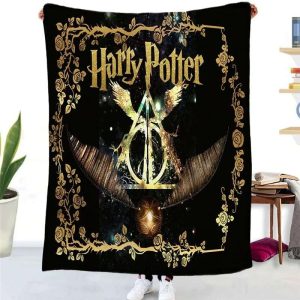 Quidditch Golden Snitch Deathly Hallows Harry Potter Blanket 1
