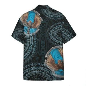 Ravenclaw Symbol Wise Like A Rav Polynesian Style Hawaiian Shirt