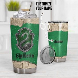 Slytherin Emblem Snake Tumbler Personalized Harry Potter Gifts 1