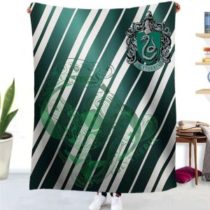 Slytherin Symbol Stripes Harry Potter Blanket