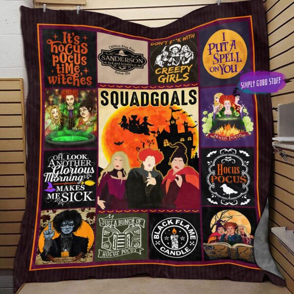 Squad Goals Halloween Movie With Three Witches Blanket