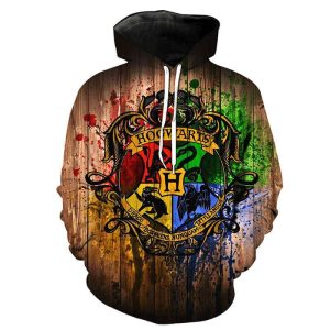 The 4 Houses Of Hogwarts Harry Potter 3D Hoodie