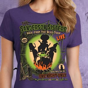 The Sanderson Sisters Back From The Dead Tour Witches Cauldron T-shirt