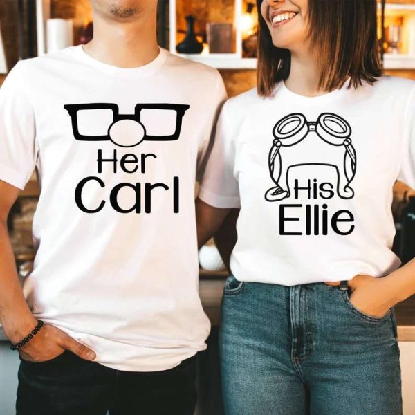Cute Her Carl His Ellie Matching Disney Couples T-shirt