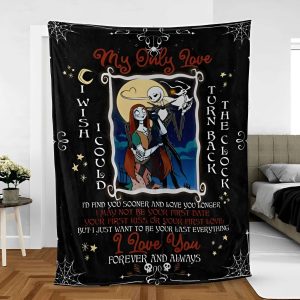 Cute Romantic Quotes My Only Love Nightmare Before Christmas Couples Blanket
