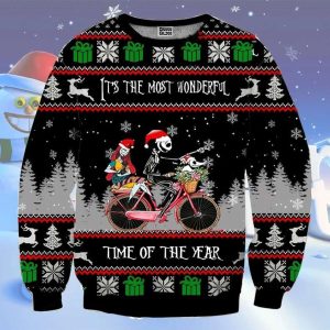 It Is The Most Wonderful Time Of The Year Jack Sally Funny Couples Ugly Christmas Sweaters