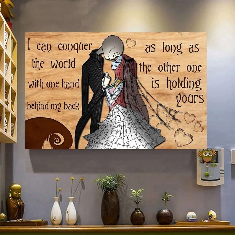 Jack And Sally Wedding Poster I Can Conquer The World Couples Canvas 1
