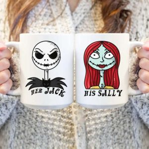 Jack Skeleton Girlfriend Her Jack His Sally Funny Couple Coffee Mugs 1