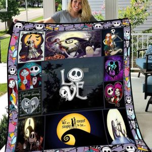 Love Moments Nightmare Before Christmas Couples Blanket 1