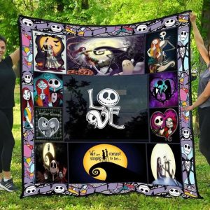 Love Moments Nightmare Before Christmas Couples Blanket