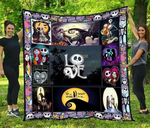 Love Moments Nightmare Before Christmas Couples Blanket