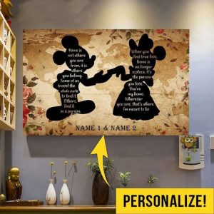 Mickey And Minnie Love Couples Poster, Custom Couples Gifts