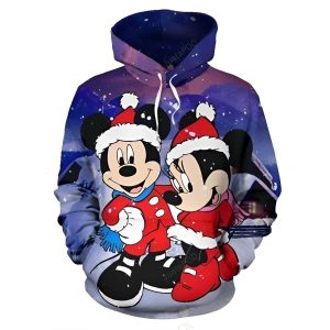 Mickey And Minnie Mouse Christmas Cute Couple Hoodies 1