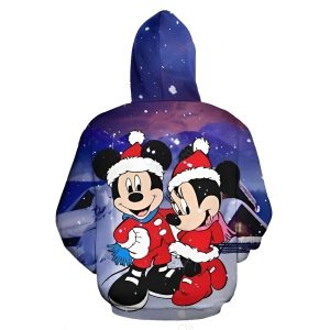 Mickey And Minnie Mouse Christmas Cute Couple Hoodies 2