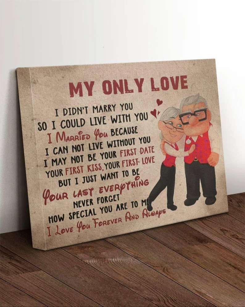 My Only Love Carl And Ellie Poster Couples Canvas Anniversary Gifts For Couples 1