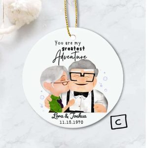 Old Carl And Ellie Gifts Personalized Couples Christmas Ornaments