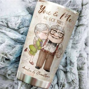 Personalized Cute Couples Presents Love Carl And Ellie Couples Tumbler 2
