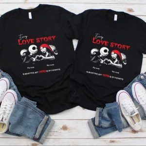 Personalized Every Love Story Is Beautiful Jack Sally Disney Couples T-shirt