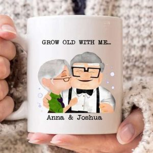 Personalized Grow Old With Me Carl Ellie Couples Coffee Mug