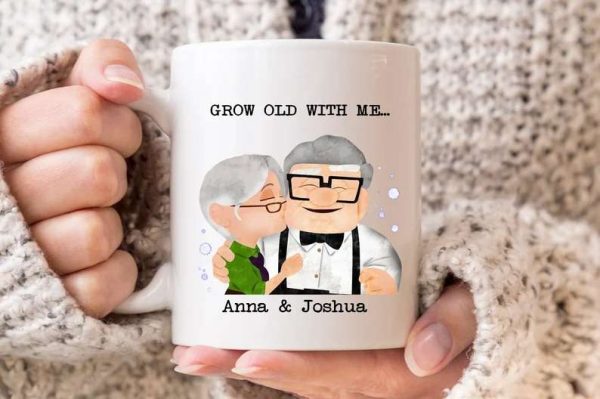 Personalized Grow Old With Me Carl Ellie Couples Coffee Mug