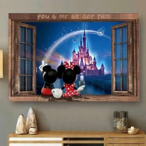 Personalized Mickey And Minnie Gift Poster You And Me We Got This Custom Couples Canvas 1